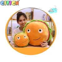 25cm cute cartoon plush hamburger stuffed pillow children toys baby birthday gift toys for children