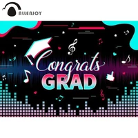 allenjoy congrats graduation party background class of 2022 bachelor cap generation music celebrate prom photocall backdrop