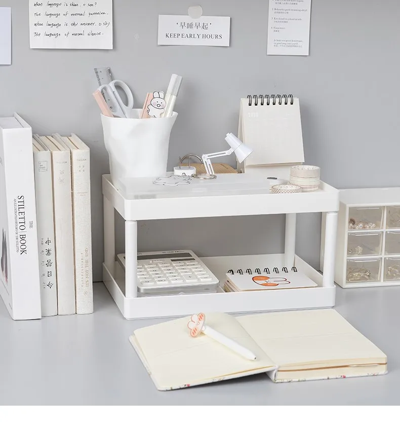 

Многофункциональная стойка для хранения, двойная стойка для хранения, настольная стойка для хранения косметики и мелочей, коробка для хран...