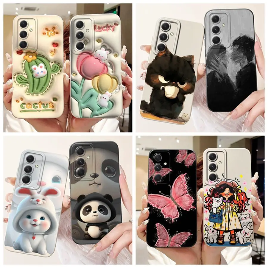 Чехол для Samsung A54 5G мягкий тонкий модный стиль задняя крышка Len Proective сумки GalaxyA54