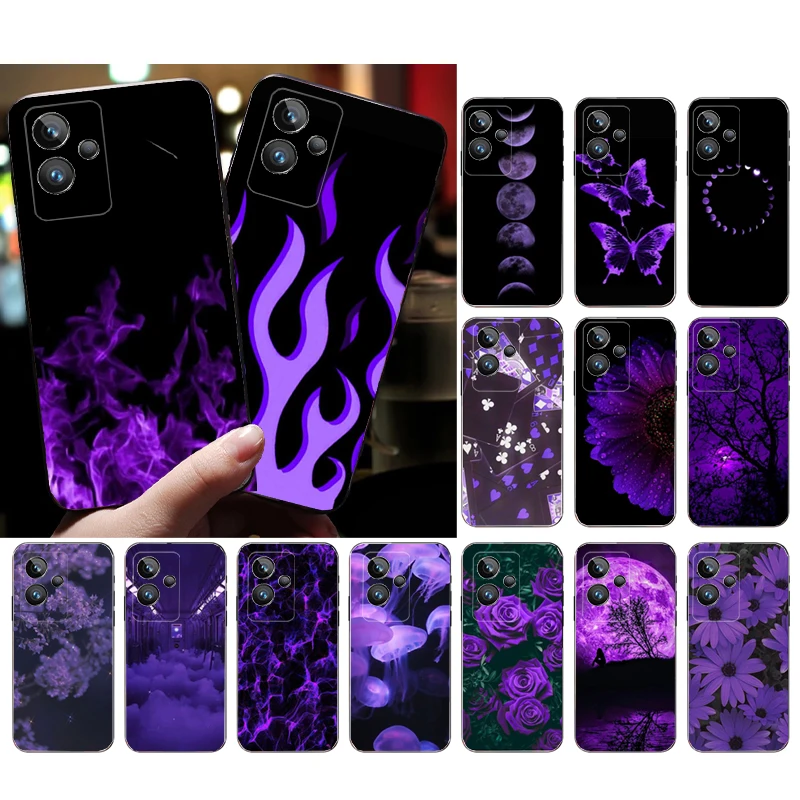 

Phone Case for OPPO Realme GT 2 Pro X2 Pro XT C25S 9 8 7 6 Pro 6i GT Master C3 C21 C21Y C11 X3 SuperZoom Purple Aesthetic