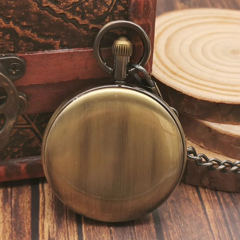 Vintage Mechanical Pocket Watch Roman Numeral Display With Chain Pendant Gift For Men And Women