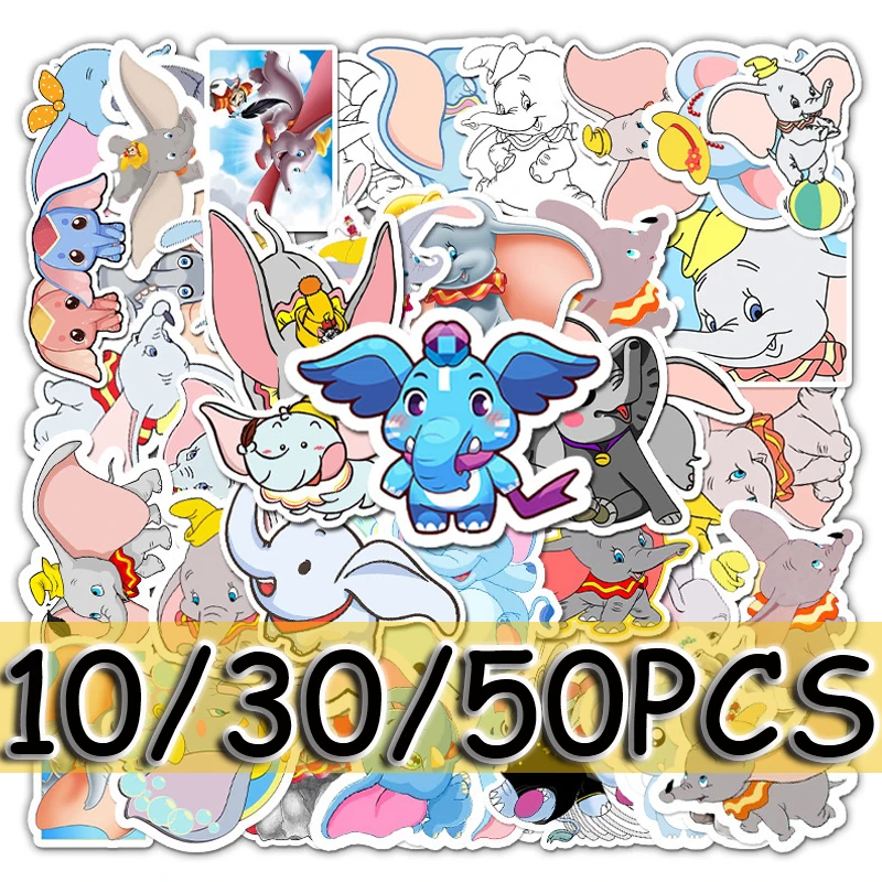 

10/30/50 Pcs Dumbo Stickers Cute Stickers Lovely Stickers Graffiti for Laptop Luggage Skateboard Sticker Guitar Sticker