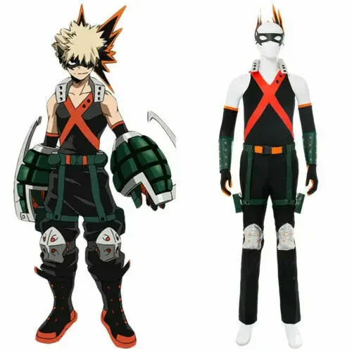 Аниме My Academy Bakugou Katsuki Косплей Костюм Bakugo Hero Battle Uniform Suit