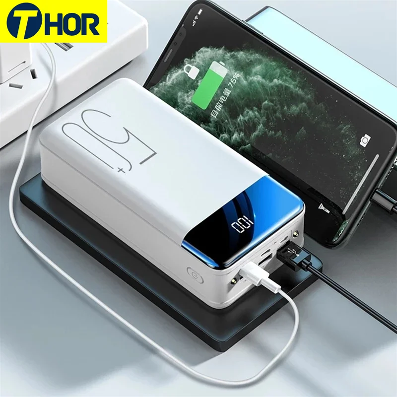 

For Mobile Phones Tablet Power Bank 100000mAh Portable Fast Charging PowerBank 3 USB PoverBank External Battery Charger