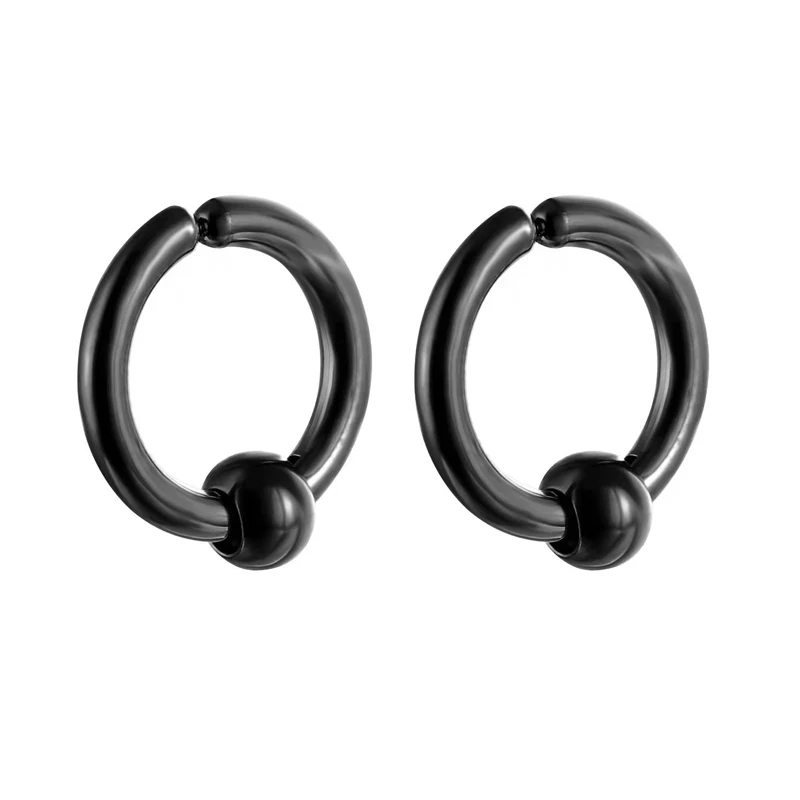 Серьги-Клипсы из нержавеющей стали в стиле панк для мужчин и женщин модные серьги