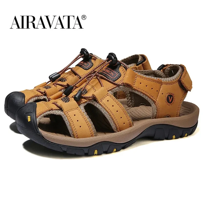 Summer Mens sandals Anti-skiding Outdoor Trekking Sandals Platform Bottom Sports Shoes Big Size 38-48