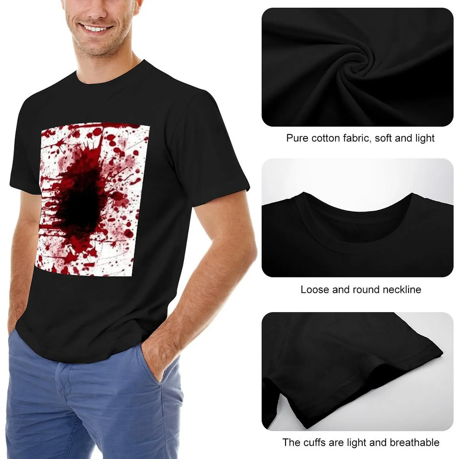Футболка Blood Splatter Apparel футболка большого размера с рисунком мужская одежда