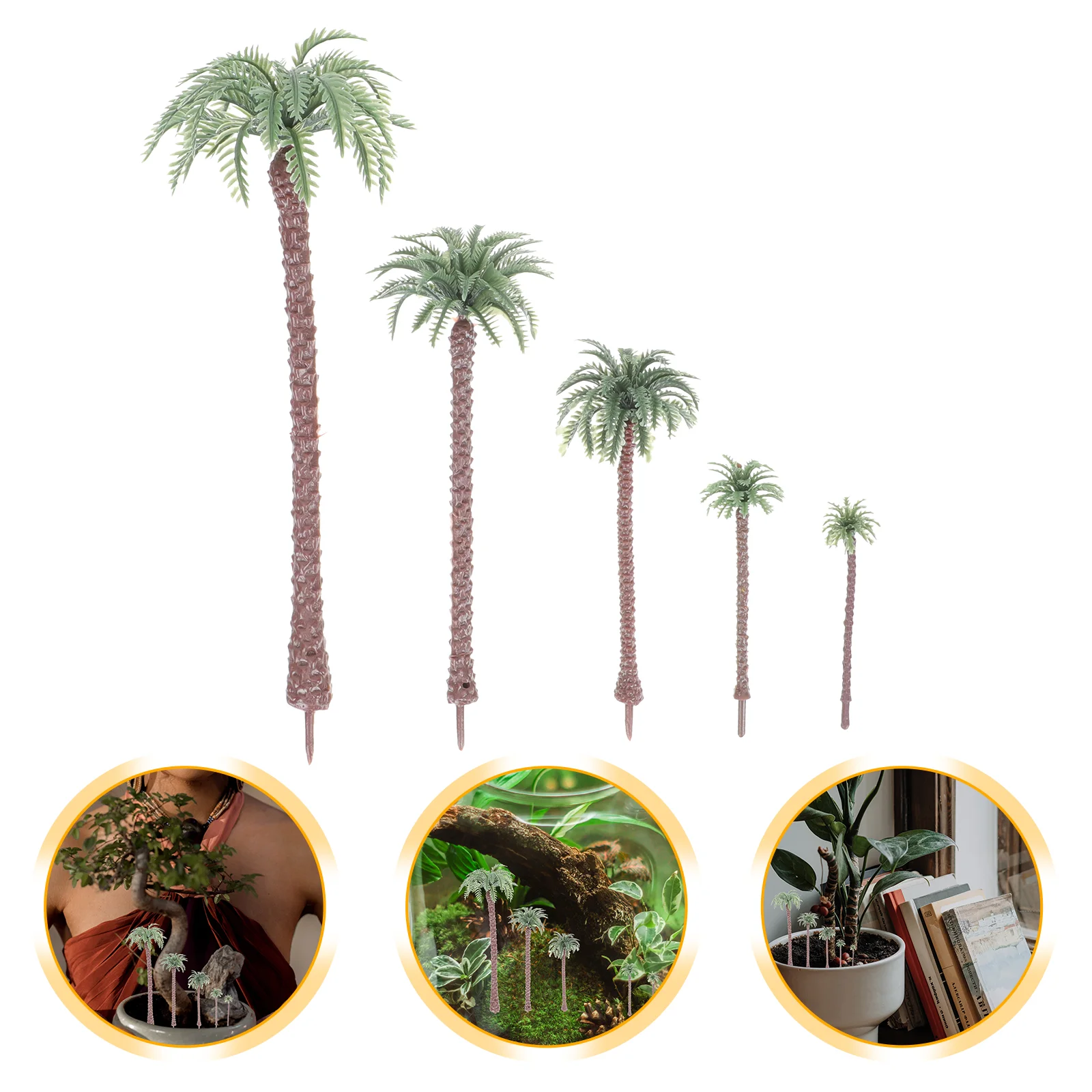 

Tree Palm Trees Mini Fakecupcake Decor Small Model Scenery Forcrafts Diorama Decorations Topper Figurines Artificial Scale