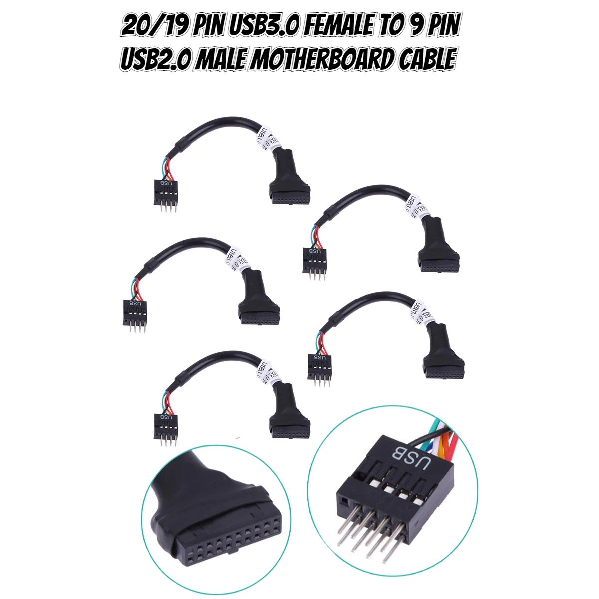 

1/2/5 шт., адаптер для материнской платы USB 20/19