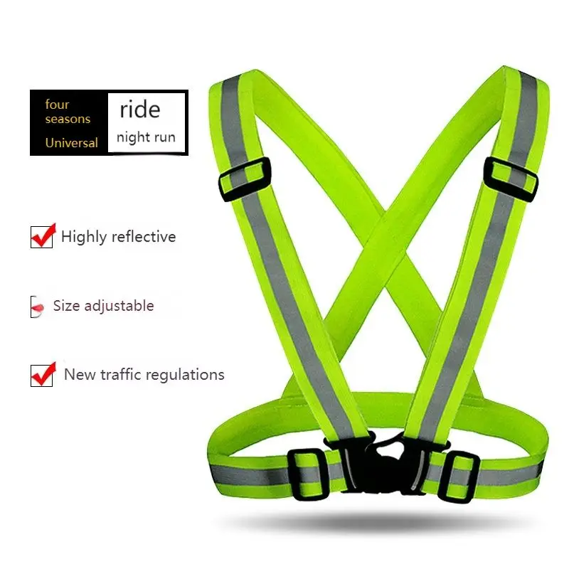 

Adjustable High Elasticity Reflective Vest with Outdoor Riding Night Running Warning Reflective Elastic Riding Equipment