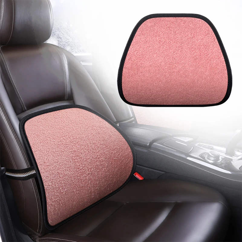 

Winter Car Seat Office Chair Massage Back Lumbar Support Mesh Warm Cushion Pad Black Mesh Back Lumbar Cushion for Car Driver