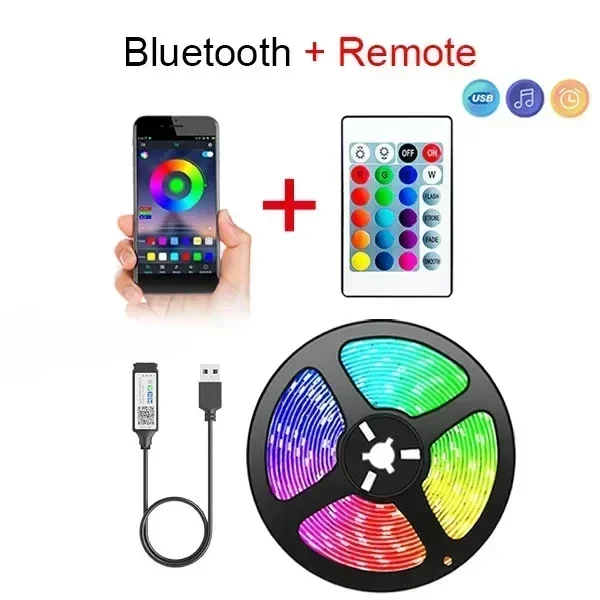 

Умная RGB-лента Для Геймеров, USB 5В, Синхронизация С Музыкой, Управление Пультом И Приложением