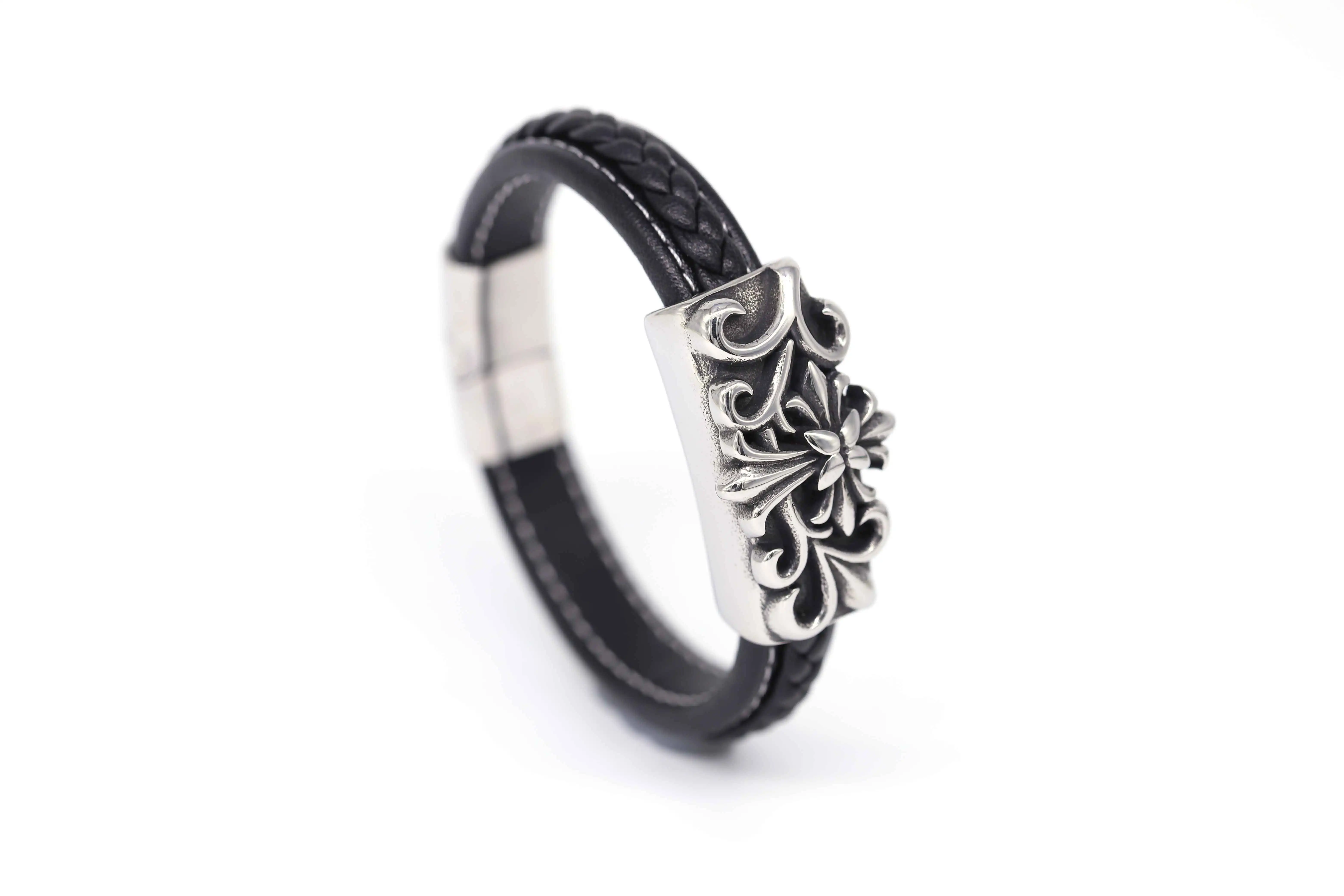 WDM модные ювелирные изделия браслеты 12 мм Плетеный другой берег цветок винтажный