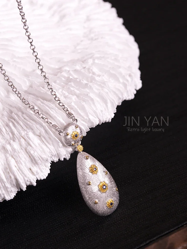 Винтажное итальянское ожерелье Seiko с матовым крафтом и посеребренным покрытием