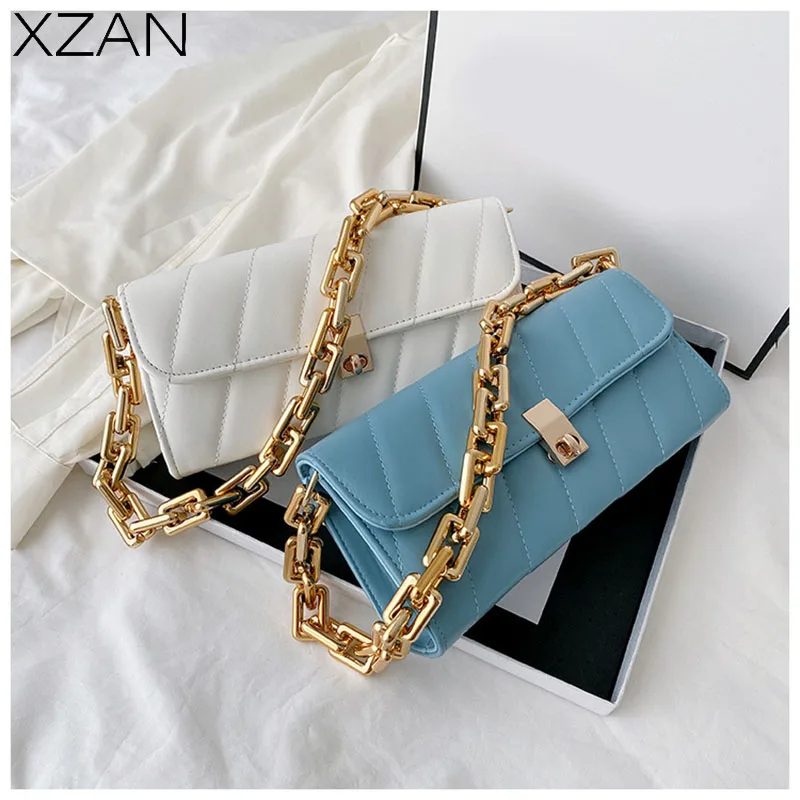 

Women's PU Leather Purses Handbags Female Solid Color Chain Bag Square Shoulder Bag Fashion Designer Ladies Underarm Bags Tote