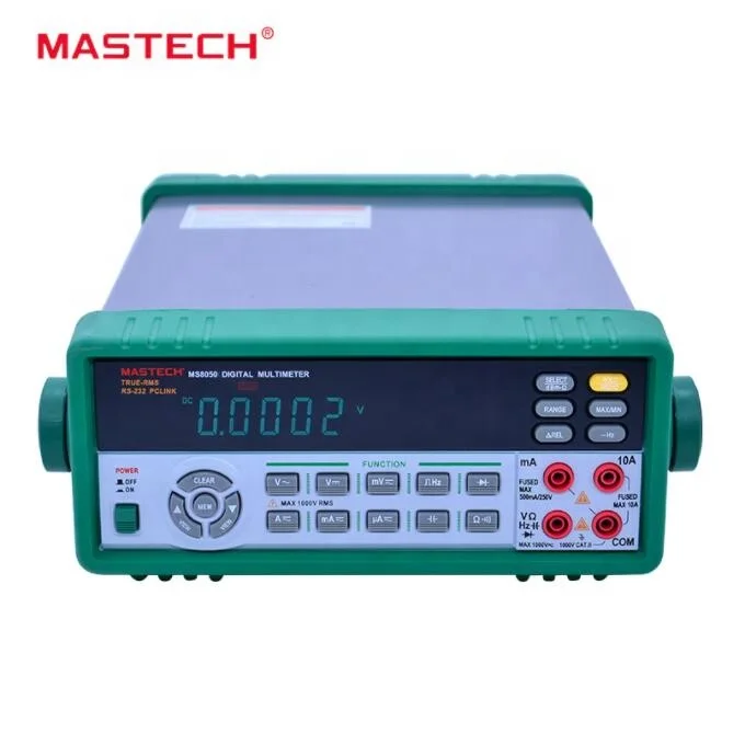 

MASTECH MS8050 Professional Desktop Digital Multimeter Auto Range Bench Top Multimeter High Accuracy True RMS With RS232C