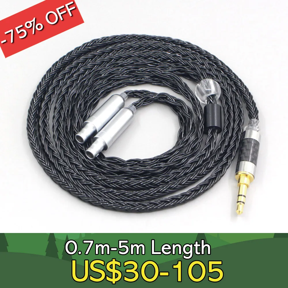 

16 Core 7N OCC Black Earphone Cable For Sennheiser HD800 HD800s HD820s HD820 Enigma Acoustics Dharma D1000 Headphone LN007401