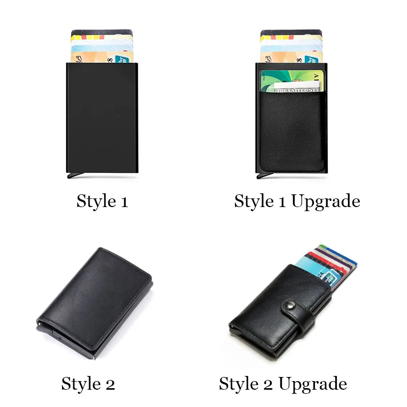 Men's Rfid Anti-theft Safe Smart Thin Slim Smart Wallet Credit Card Holder Women Luxury Brand Design Business Cardholder Purse