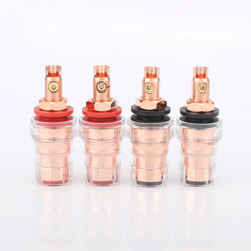 

4pcs Audiocrast B001 HI-END pure copper binding post amplifier speaker audio connector terminal