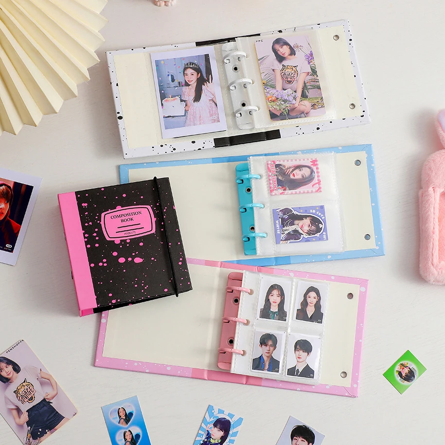 

Kpop A8 Binder Idol Pictures Storage Book 3 Inch Card Holder Chasing Stars Photo Album Photocard Collect Book School Stationery