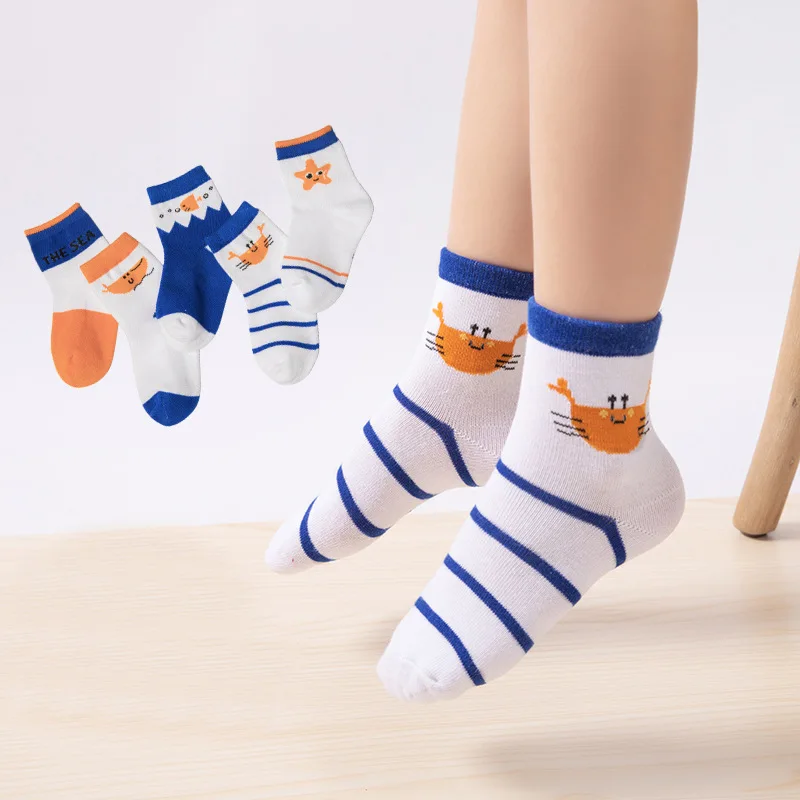 

Носки детские хлопковые в полоску, 5 пар