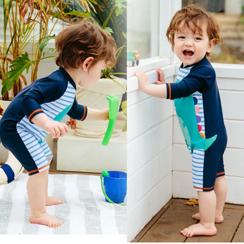 Baby Boy Swimwear One piece Swimsuit Children's Bathing Suit UV Protection Shark Print Swimming for Boys Beach Pool Clothes |