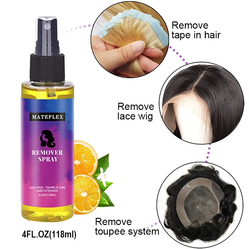 Hair Glue Remover Fast Acting Wig Glue Remover Spray Tape in Extension Remover Spray for Lace Wig Closure Hairpiece Toupee images - 6