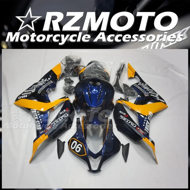 

НОВЫЕ комплекты обтекателей для мотоциклов ABS, подходят для HONDA CBR600RR F5 2007 2008 07 08, кузов синего цвета