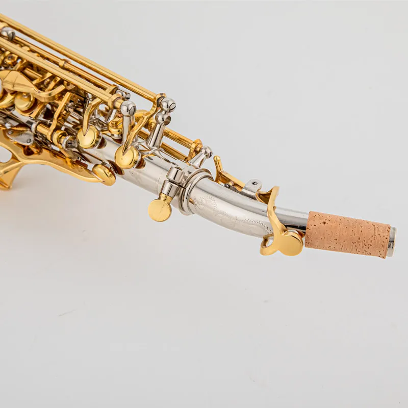Фото Yanagisawa SC-9937 Bb Саксофон сопрано посеребренный латунный профессиональный деревообрабатывающий инструмент с золотым ключом №3