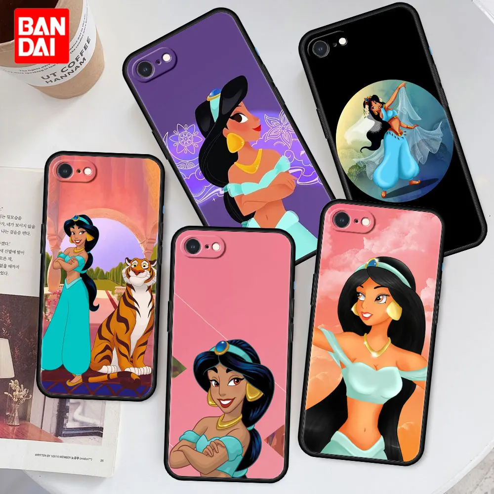 

Cover Case for iPhone 6 6s 7 8 X XR XS Max SE 2020 Plus 6plus 7plus 8plus Bag Capa Armor Phone Soft Aladdin Jasmine Princess