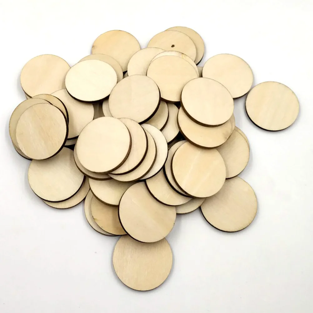 

100Pcs Holiday Natural Ornaments Slices for Crafts Unfinished Ornament Centerpieces Slice Pendant