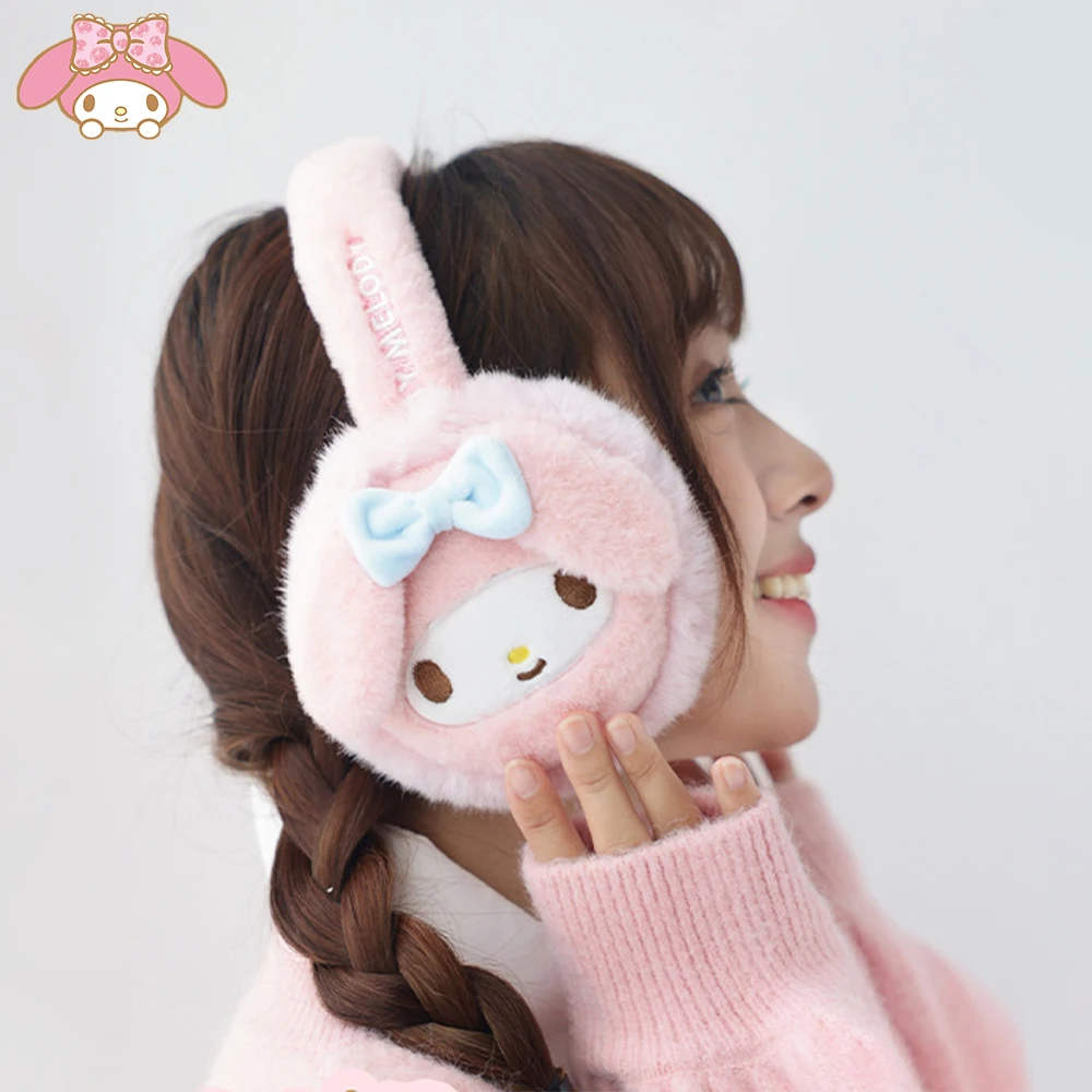 

Sanrio My Melody плюшевые наушники Аниме Kawaii Cinnamoroll зимние милые девушки студентки мягкие утолщенные теплые праздничные подарки для верховой езды на открытом воздухе