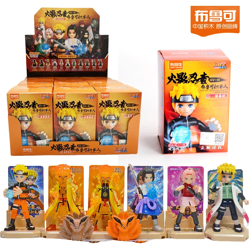 Детский конструктор Наруто скрытая фигурка удзумаки Саске Сакура Шикамару аниме