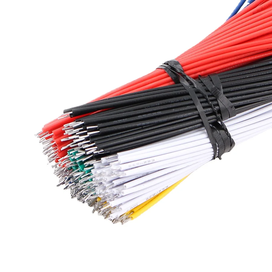 120 ШТ. 24AWG Провод для пайки печатной платы с нанесенным оловом на хлебной плате 8 см Провод-перепрыгиватель на оловянном проводнике Diy Электронный разъем.