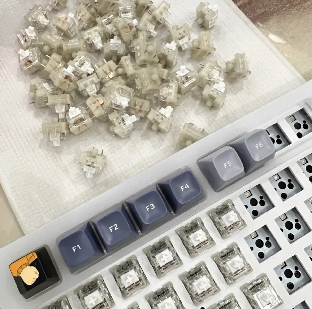 KTT Kang белый линейный переключатель для механических или игровых клавиатур