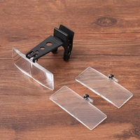 magnifying glass optical instruments folding clip on eyeglass loupe abs acrylic durable 85x30mm 1 5x2 5x3 5x with 3 lens