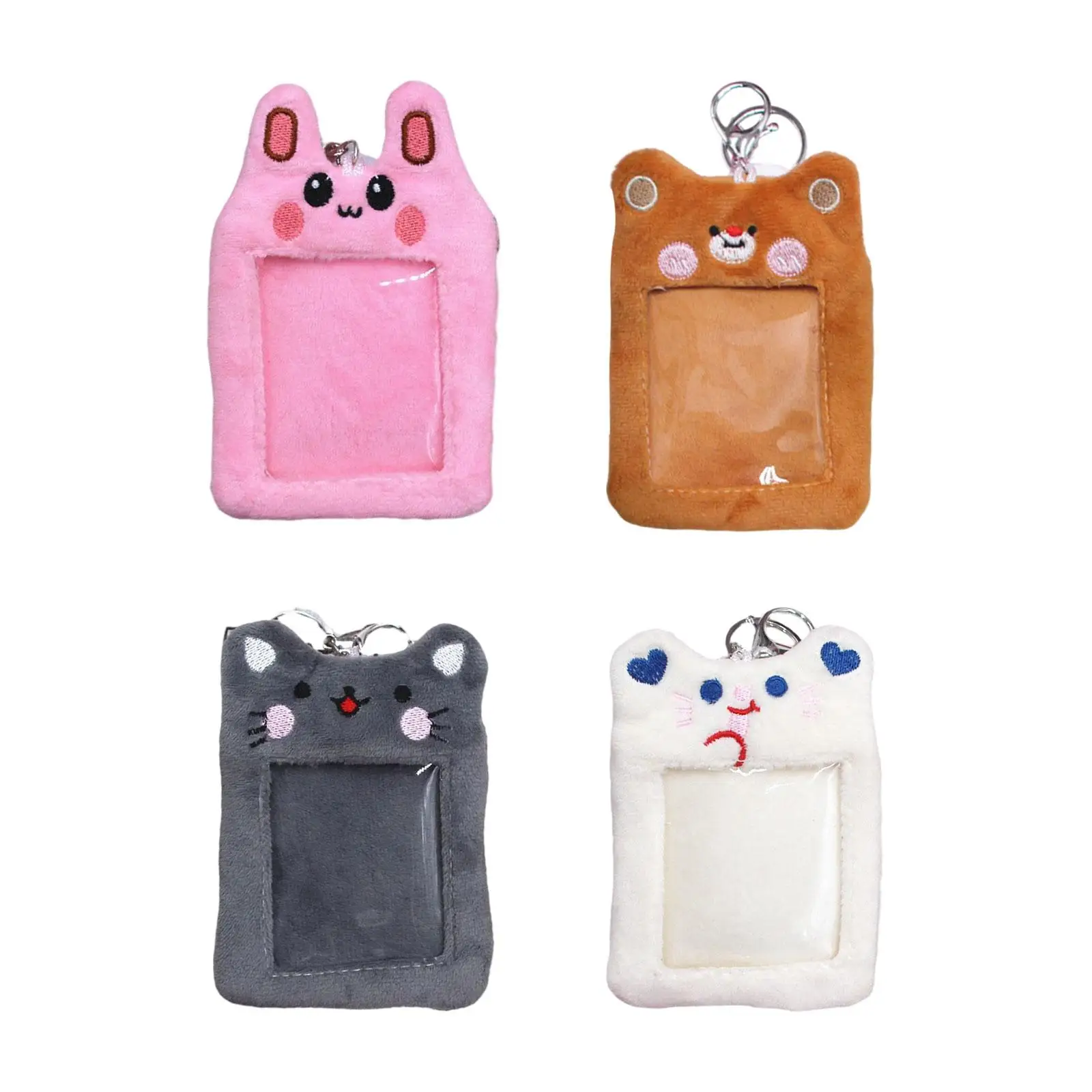 

Photocard Holder Plush Cute Credit ID Card Holder Cartoon Idol Photo Storage Girls Photo Card Holder Photo Sleeves Protector