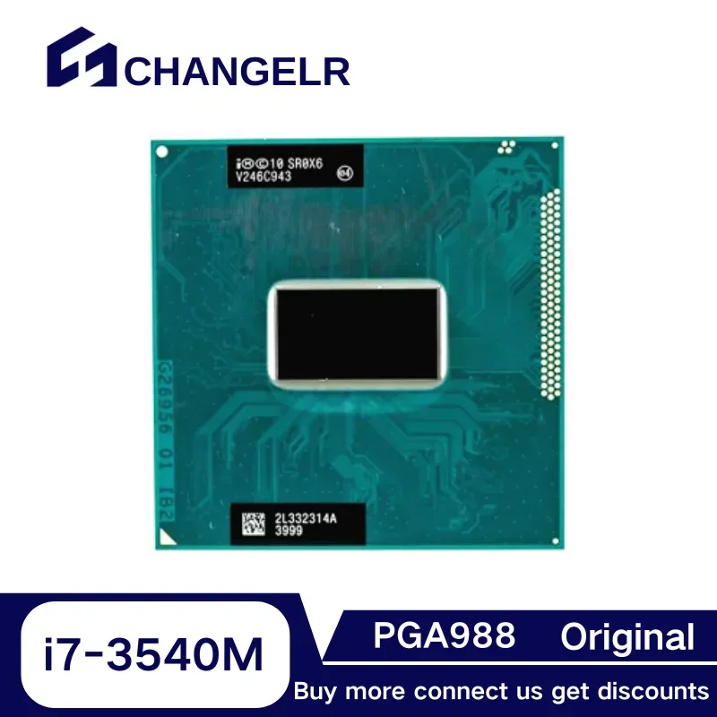 I7-3540M SR0X6 i7 3540M 3 0 GHz 4M 2 Core 22nm PGA988 Socket G2 rPGA988B