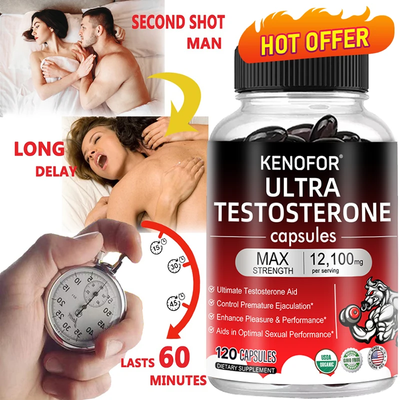 Testosterone Booster for Men - Helps Increase Stamina, Strength and Confidence, Prolong Erections and Be A Real Man