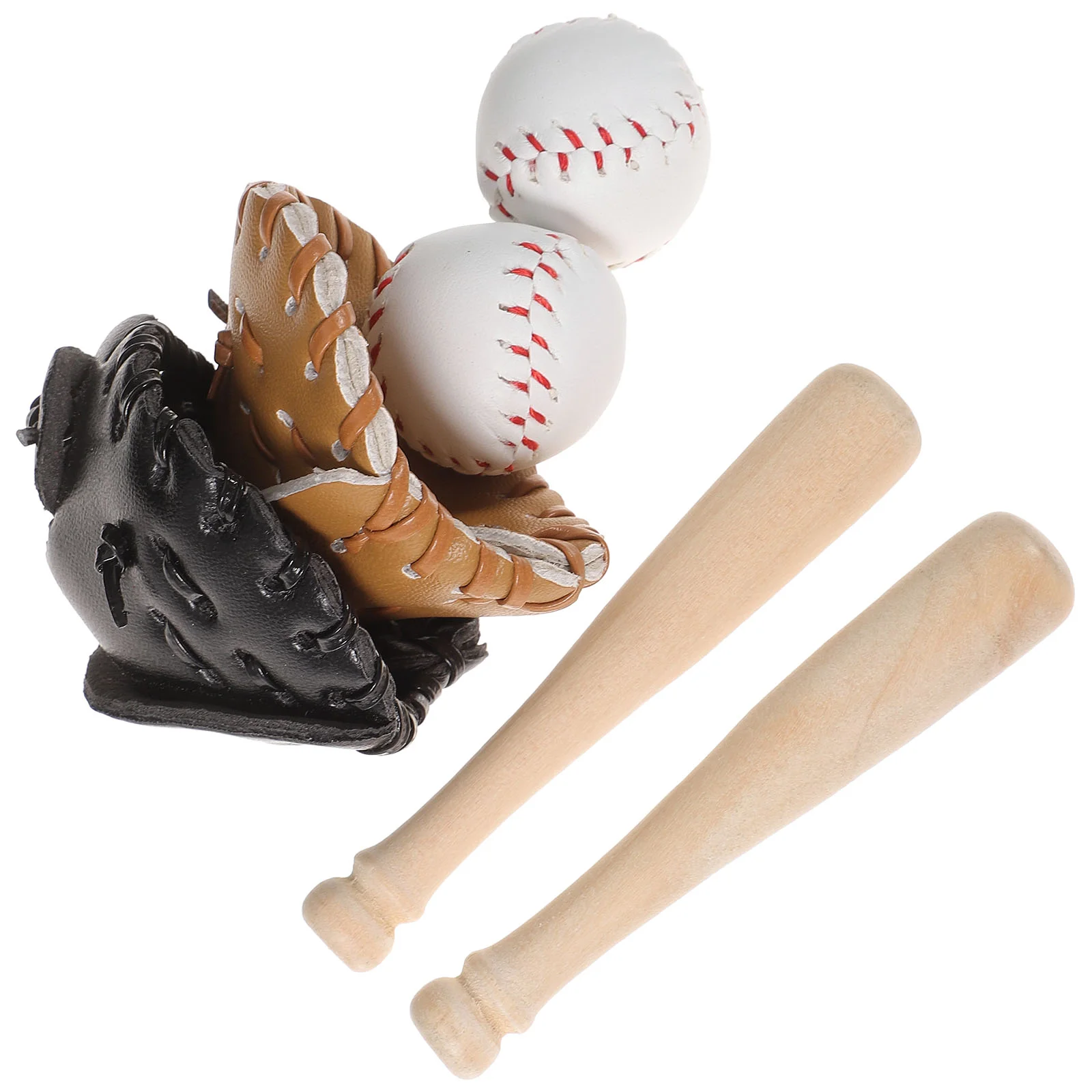

2 Sets Simulation Baseball House DIY Supply Decorate Mini Accessory Kit Pu