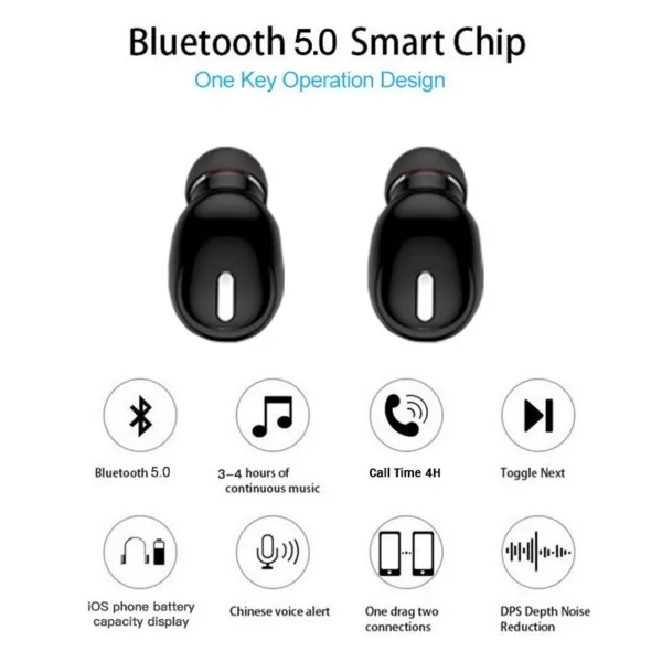X9 Mini In Ear Wireless Bluetooth 5.0 Earphone Sport With Mic Handsfree Headset Earbuds For Samsung Huawei All Phone Earphones