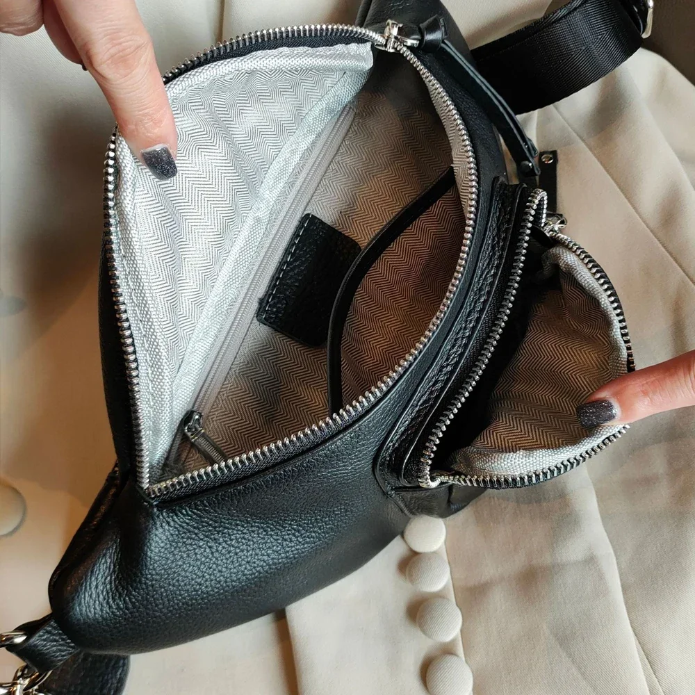 Модная Сумка Через Плечо Из Натуральной Кожи. Универсальная Маленькая Женская В