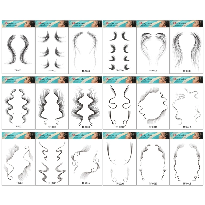 

Hair Edges Tattoo Sticker Realistic Baby Hair Curly Temporary DIY Hairstyling Template Waterproof Makeup Tools