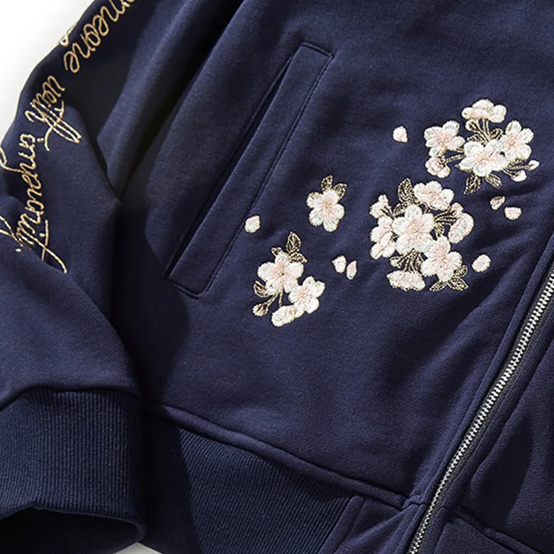 2021 Осенняя мужская уличная одежда худи в стиле хип-хоп куртка с цветочной