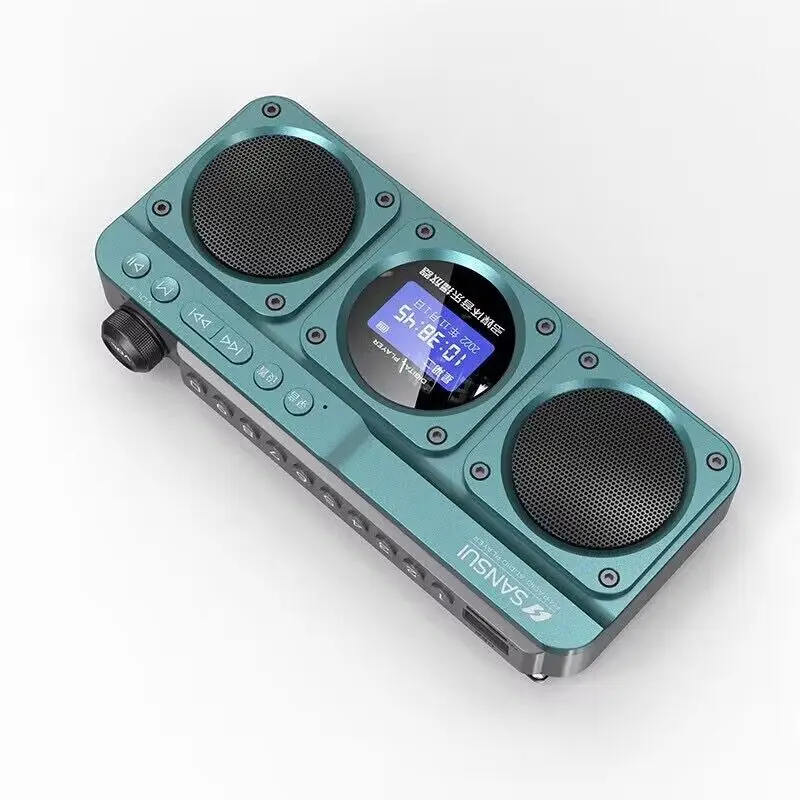 

New Sansui F28 Retro Radio Wireless Bluetooth Speaker Mini Plug in Walkman Clock alarm Music Player Portable Stereo Subwoofer