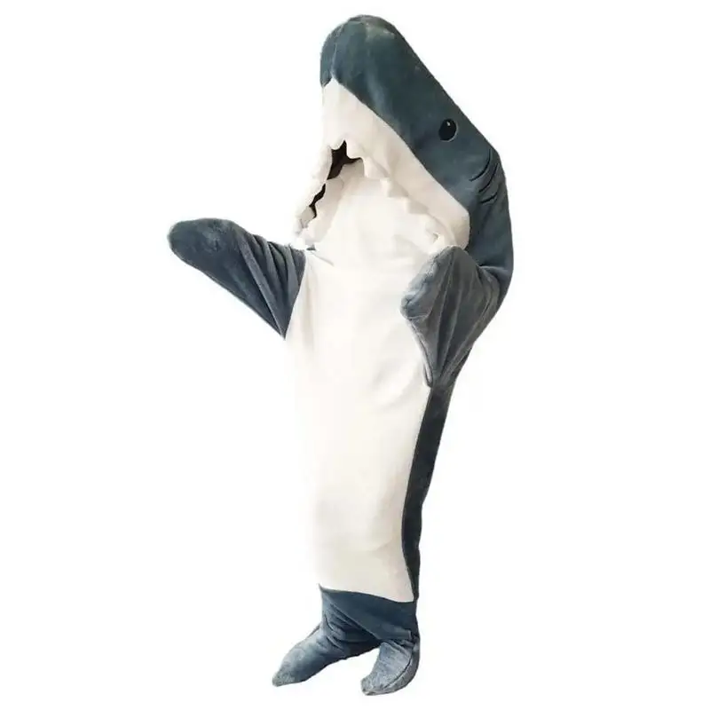 

Hooded Shark Hooded Pajama Cover Costume Animal Jumpsuit For Kids Unisex Cartoon Cosplay Homewear Sleepwear For Women Men