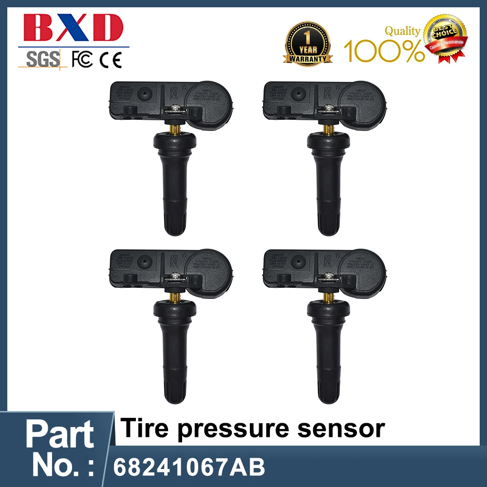 

1/4PCS Car Tire Pressure Sensors 68241067AB 68241067AA 433MHZ For ALFA ROMEO CHRYSLER DODGE,FIAT JEEP RAM Tyre TPMS Sensor