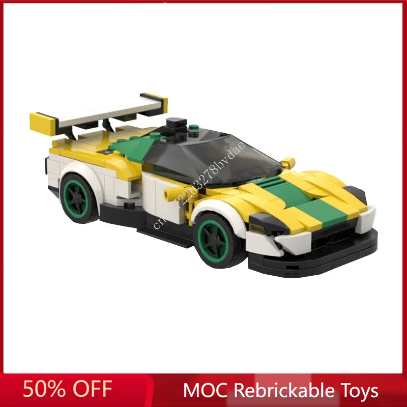 299 шт. MOC скоростные чемпионы Takata Dome NSX v2 модель спортивного шрама строительные