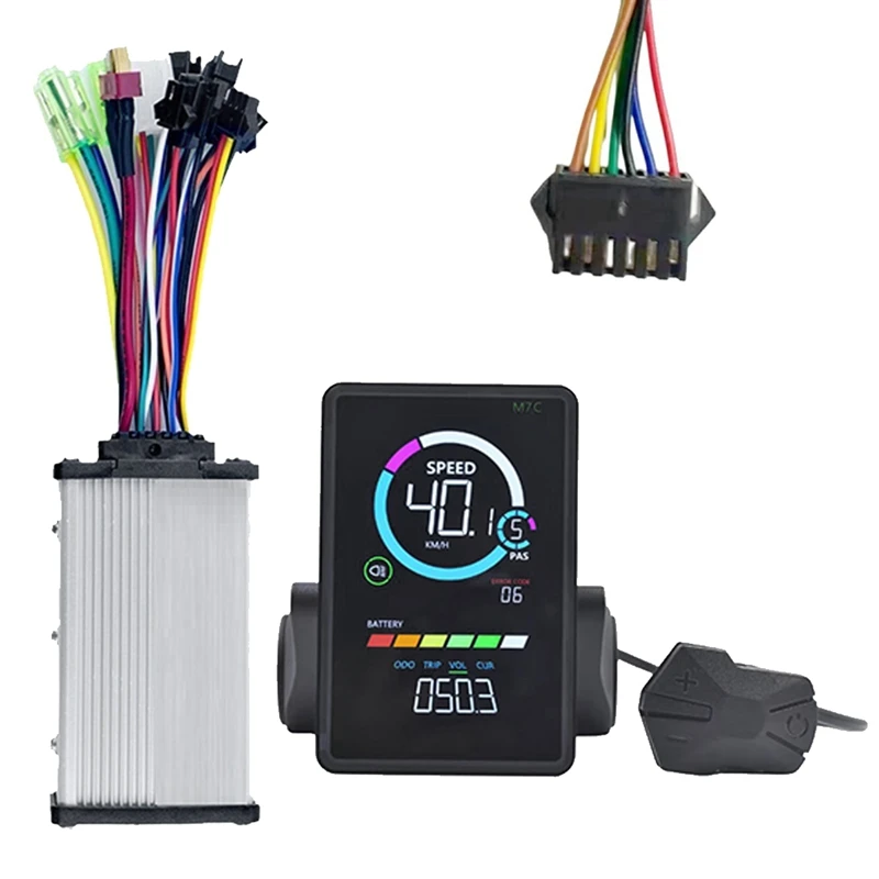 M7C-2 ЖК-дисплей для электрического велосипеда 24 В-60 В + 36 350 Вт Синусоидальный
